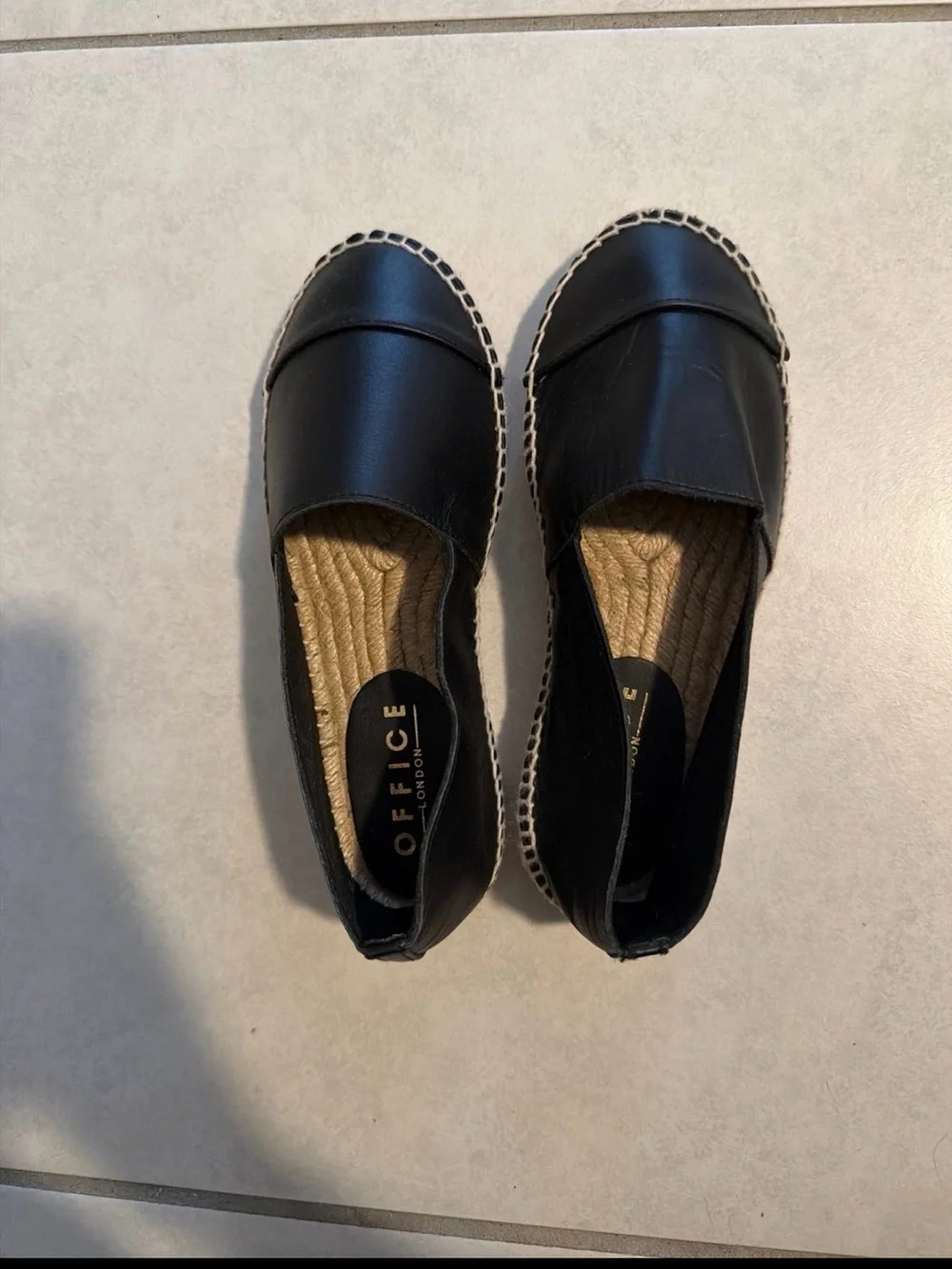 Women’s Black Espadrille Slip-On Flats